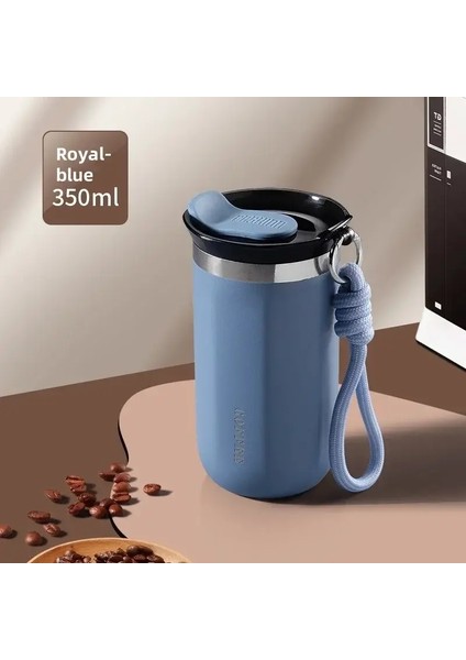 350/500ML Paslanmaz Çelik Yalıtımlı Dak Portatif Kahve Fincanları Termal Kupa Vakum Flask Ofis Travle Kampı Içki Kampası: 350ML-500ML/RENK: BEYAZ-350ML (Yurt Dışından)