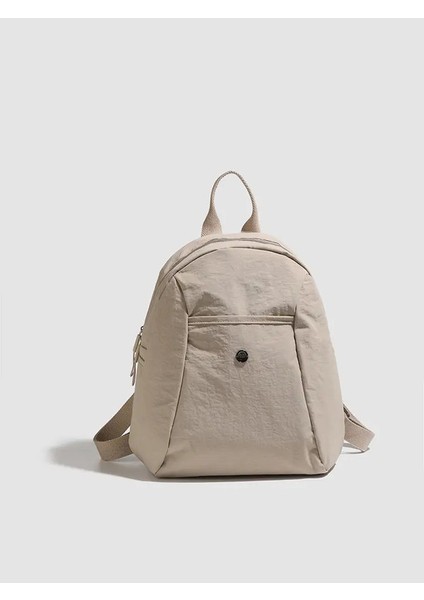 Kadın Çift Omuz Çantası, 2025 Yaz Için Yeni Stil, Gündelik Seyahat Sırt Çantası, Hafif ve Basit Naylon El Tipi Küçük Scho Renk: Khaki/boyut: 12 Inç (Yurt Dışından)