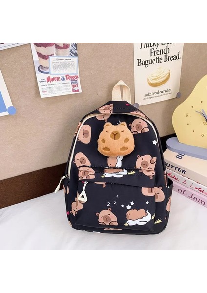 Sevimli Büyük Kapasiteli Okul Çantası Yıkanabilir Su Geçirmez Çok Yönlü Sırt Çantası Nefes Alabilen Arka Ped Karikatür Seyahat Çantası Öğrenci Çartı: Mavi (Yurt Dışından)