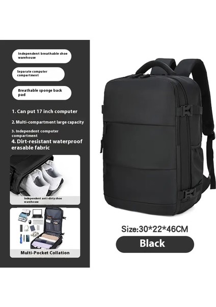 Sırt 40X20X25 Ryanair, Kadın Erkekler Için Sırt Sırt , Kişisel Ürün Sırt Taşınması, Business Weekender Dizüstü Bilgisayar Sırt : Siyah (Yurt Dışından)