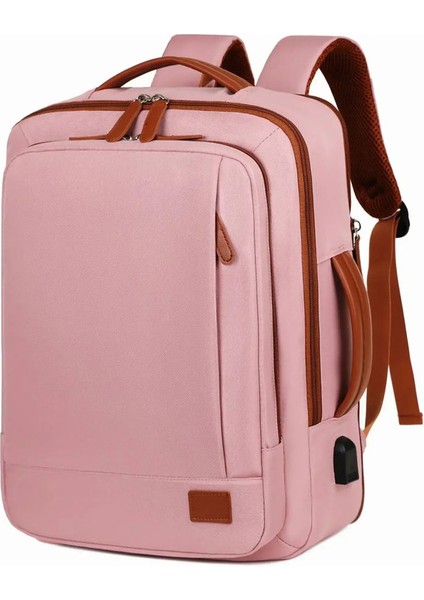 Seyahat Sırt 42X31X12CM Kabin Uçağı Su Geçirmez Genişletilebilir Haftalık Dizüstü Bilgisayar USB Port Ryanair Taşıma Kadın Erkekler Backpackcolor: Pembe/beden: 42X31X12CM (Yurt Dışından)