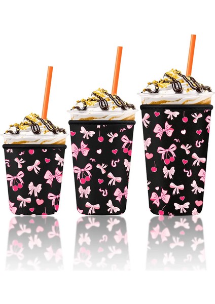 Buzlu Kahve ları, Kahve Soğuk Içecek Kapakları Için Yeniden Yay Şeklindeki Yalıtım Kapağı, Buz ve Sıcak Içecek si Için Kullanılan: Pembe Kapağı (Yurt Dışından)