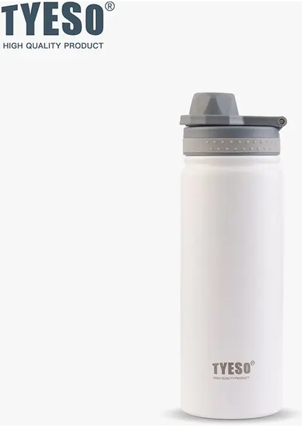 Tyeso Termos Kupası 600ML/750ML Vakum Yalıtımlı Tumbler 8706B/8709B Taşınabilir Spor Seyahat Paslanmaz Çelik Termos Bottlecapacity: 600ML/RENK: Beyaz (Yurt Dışından)