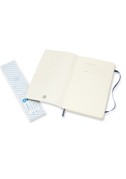 Çizgisiz Safir Mavi Defter L Boy Soft Kapak fiyatları