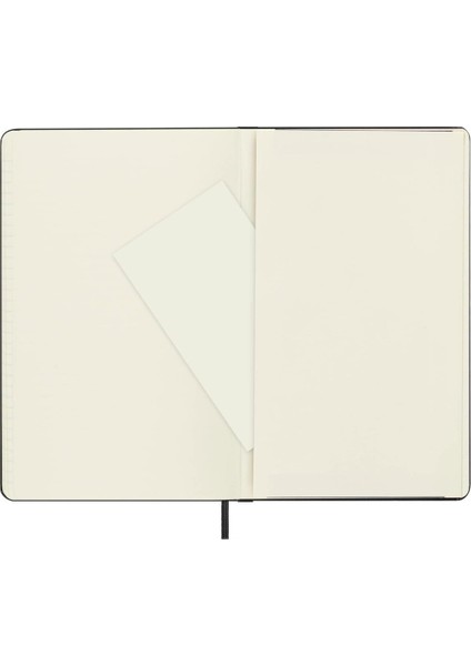Çizgili Siyah Defter L Boy Sert Kapak