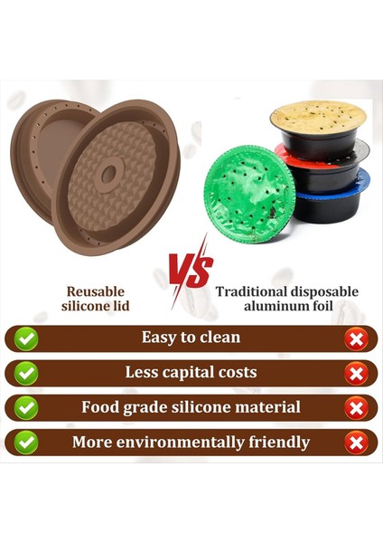 Nespresso Için 2 Adet Yeniden Kullanılabilir Kahve Kapsül Kapağı (Yurt Dışından) fırsatları