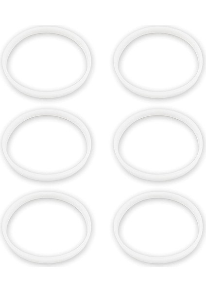 Ninja Large Için 6'lı Paket Kauçuk Conta Yedek Conta Beyaz O-Ring (Yurt Dışından)