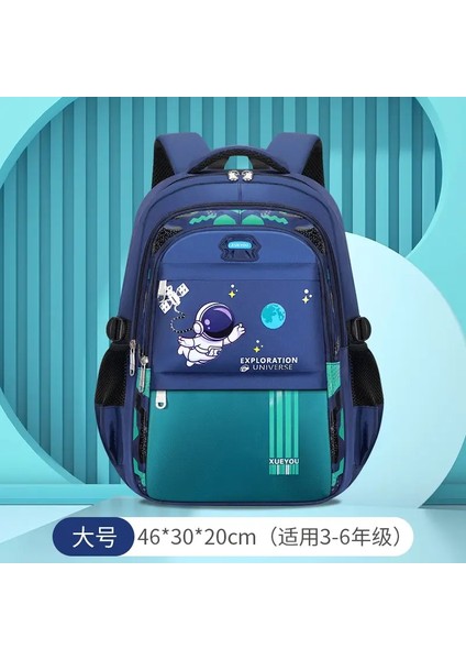 Astronot Ilkokul Öğrencisi Oxford Kumaş Çanta Büyük Kapasiteli Çocuk Naylon Sırt Çantası Erkek Su Geçirmez Renk: Big-4 (Yurt Dışından)