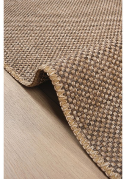 Kahve Bej Jüt Sisal Kaymaz Taban Hasır Dokuma Yıkanabilir Yolluk Salon Koridor Mutfak Halısı