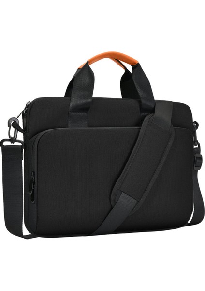 13 Inç Omuz Dizüstü Bilgisayar Çantası Iş Stili Çok Işlevli Dizüstü Bilgisayar Kılıfı Hava Yastığı Korumalı - Siyah (Yurt Dışından)