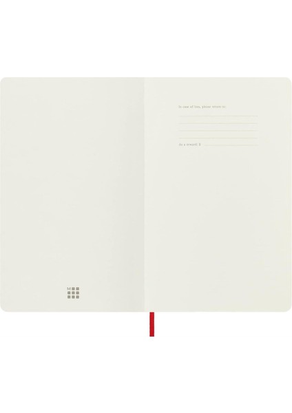 Çizgili Kırmızı Defter L Boy Soft Kapak