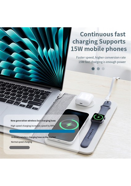 Fld-F8 5'i 1 Arada Dizüstü Bilgisayar Çantası Tablet Dizüstü Bilgisayar Kılıfı Çantası Mouse Pad Kablosuz Şarj Cihazı - Bej (Yurt Dışından) indirimleri