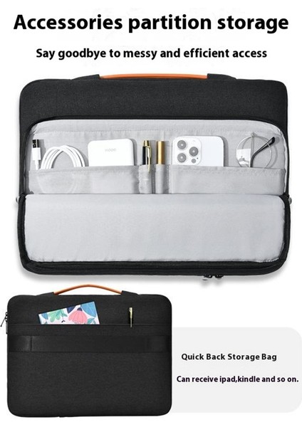 14 Inç Dizüstü Bilgisayar Taşıma Çantası Oxford Kumaş Aşınmaya Dalı Taşınabilir Kol Çantası Iş Stili - Siyah (Yurt Dışından) modelleri