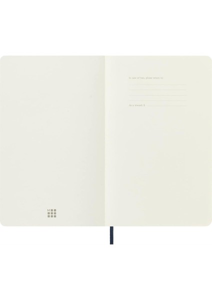 Çizgisiz Safir Mavi Defter L Boy Soft Kapak