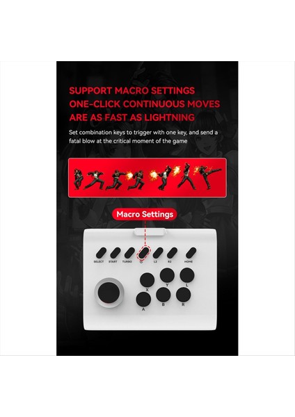 Kablosuz Joystick Kontrol Cihazı Siyah Arcade Dövüş Oyunu (Yurt Dışından)