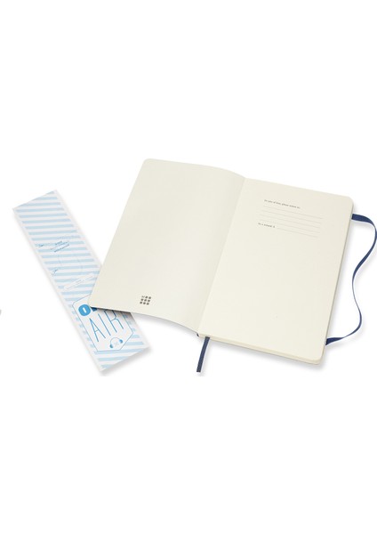 Çizgili Safir Mavi Defter L Boy Soft Kapak fiyatları