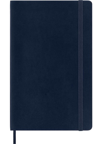 Çizgili Safir Mavi Defter L Boy Soft Kapak