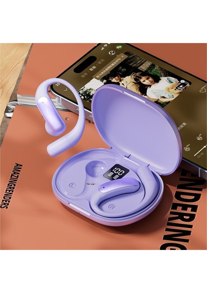 Sınır Ötesi Aı Akıllı Çeviri Bluetooth Kulaklığı, Uzun Pil Ömrü, Popüler Çok Dilli Kablosuz Kulak Kancası Stili (Yurt Dışından)