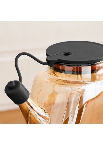 3855-1 Şeffaf Borosilikat Cam Zeytinyağ Şişesi - Yağlık ve Sirkelik Siyah 1lt modelleri