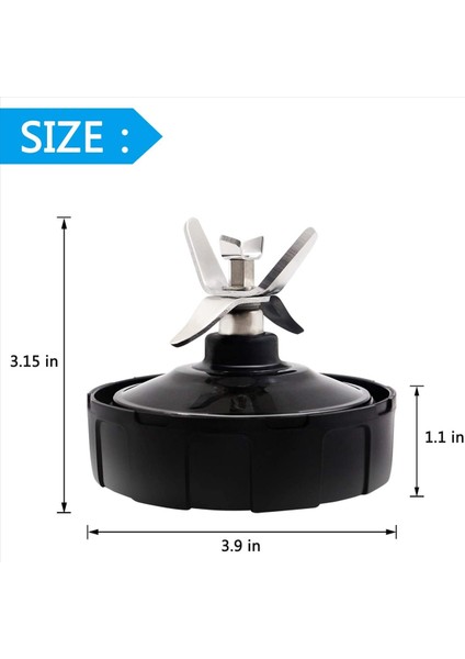 Nutri Ninja Auto Iq BL482 BL2013 BL685-30 Için 7 Kanatlı Alt Bıçak (Yurt Dışından) modelleri