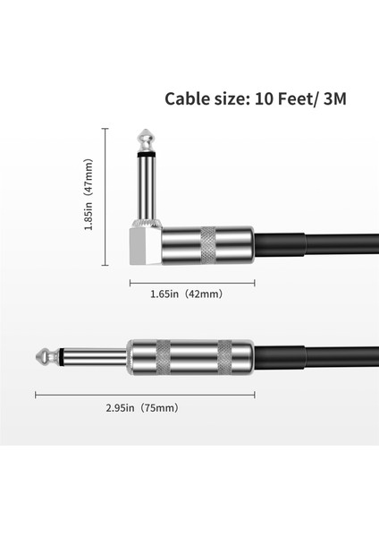 Gitar Kablosu Elektrik Enstrüman Bas Amp Kablosu Elektrik Mandolin Için (Yurt Dışından) fiyatları