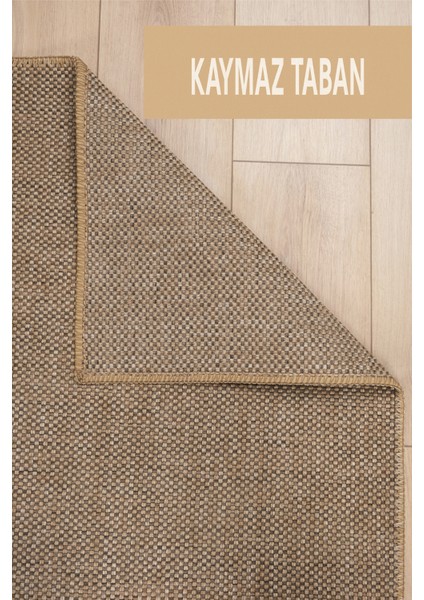 Kahve Bej Jüt Sisal Kaymaz Taban Hasır Dokuma Yıkanabilir Yolluk Salon Koridor Mutfak Halısı fırsatları