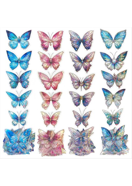 Holografik Kelebek Çıkartmaları Toplu Satış (Yurt Dışından)