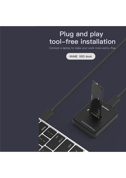 Blueendless Çift Protokollü M.2 Sata SSD Yerleştirme Istasyonu Tabanı (Yurt Dışından)