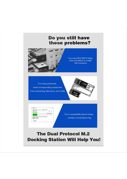 Blueendless Çift Protokollü M.2 Sata SSD Yerleştirme Istasyonu Tabanı (Yurt Dışından) fiyatları