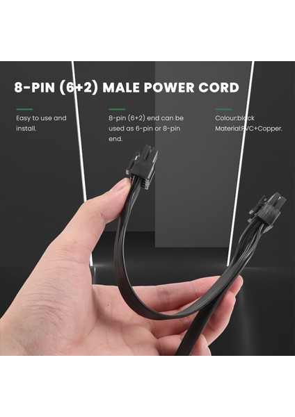 Atx Cpu 8-Pin Erkek - Çift Pcıe 8-Pin (6+2) Erkek Güç Kaynağı Kablosu (Yurt Dışından) fırsatları