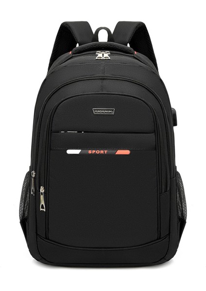 ZWX-6010 S Beden Oxford Kumaş Seyahat Sırt Çantası Çift Omuzlu USB Portlu Dizüstü Bilgisayar Çantası - Kırmızı (Yurt Dışından)