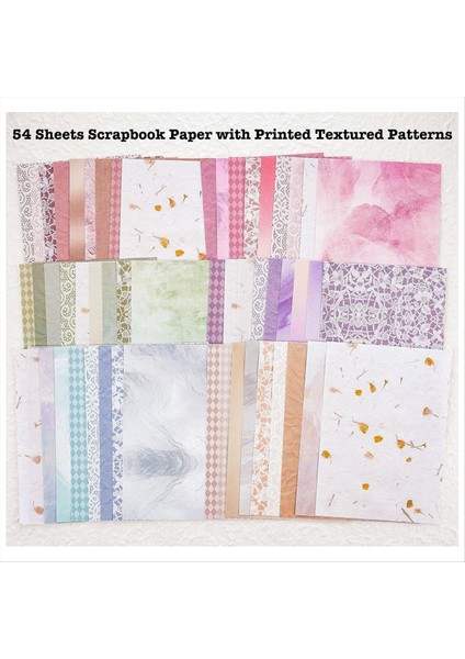 90 Yaprak Scrapbook Kağıdı ve Dekoratif Örgü Kumaş Çeşitli Set B (Yurt Dışından) indirimleri