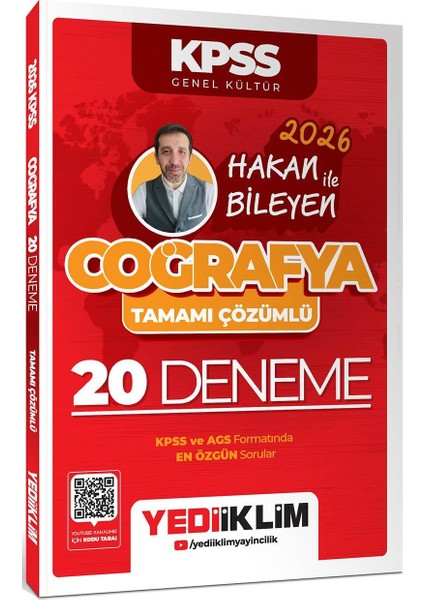 2026 Kpss Hakan Bileyen ile Coğrafya Tamamı Çözümlü 20 Deneme