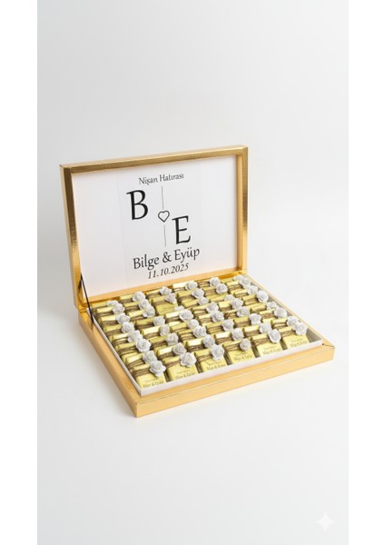 48’li Süslemeli Madlen Çikolata – Söz, Nişan, Nikah ve Kız Isteme Özel Gün Hediyelik Çikolata