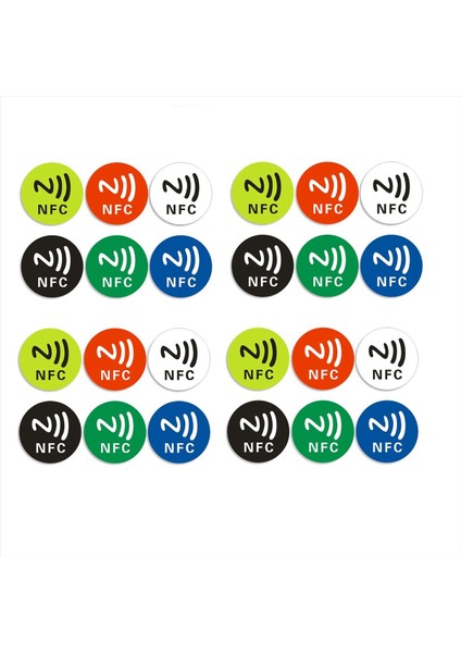 24 Adet Nfc NTAG213 Etiket Etiketi Evrensel Etiket Rfıd Jeton Devriyesi (Yurt Dışından)