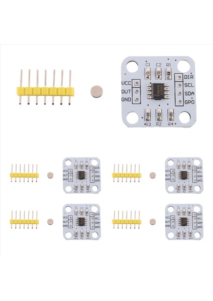 5 Adet AS5600 Manyetik Kodlayıcı Sensör Modülü 12 Bit Yüksek Hassasiyet (Yurt Dışından)