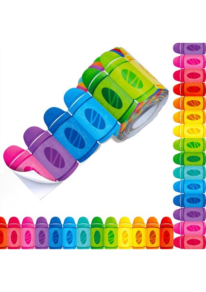 Okul ve Sınıf Dekorasyonu Için Boya Kalemi Desenli Rulo Kenarlık Çıkartması (Yurt Dışından) fiyatları