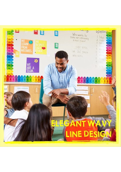 Okul ve Sınıf Dekorasyonu Için Boya Kalemi Desenli Rulo Kenarlık Çıkartması (Yurt Dışından) indirimleri
