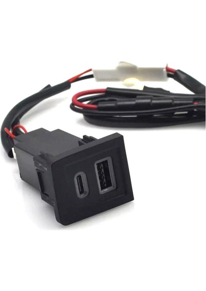 Volkswagen Için Araç USB Şarj Cihazı Pd Hızlı Şarj Qc3.0 Çıkışı (Yurt Dışından)