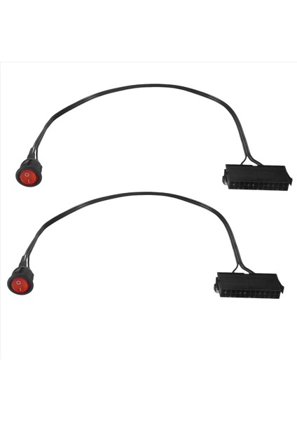 2 Adet 50 cm Bakır Kalay Tel 24 Pin Dişi Atx Psu Güç Kaynağı Başlatıcı (Yurt Dışından)