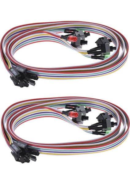 Adet Bilgisayar Kasası Atx Güç Açma Kapama Sıfırlama Anahtarı Kablosu 2 Led'li (Yurt Dışından) fırsatları