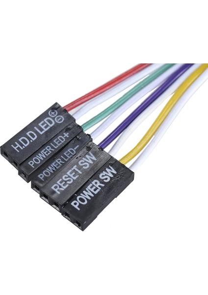 Adet Bilgisayar Kasası Atx Güç Açma Kapama Sıfırlama Anahtarı Kablosu 2 Led'li (Yurt Dışından) indirimleri