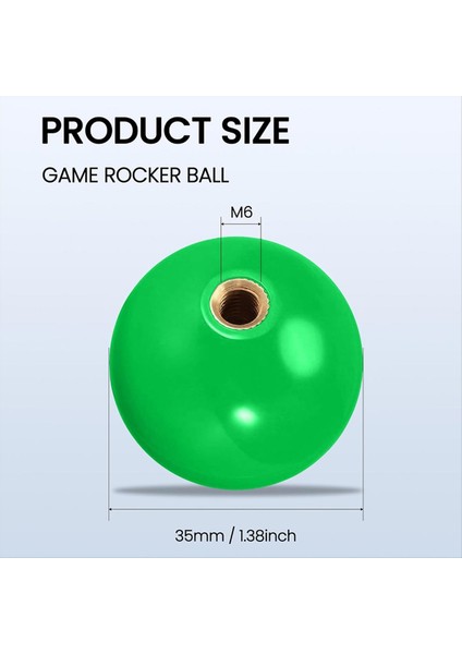 Adet 35 mm Joystick Top Üstleri M6 Arcade Oyun Pc Oyun Joystick'leri 5 Renk (Yurt Dışından) fiyatları