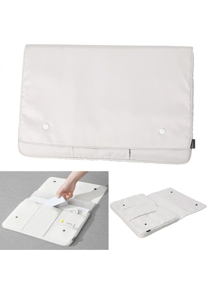 Basics Serisi Su Geçirmez Çizilmeye Dalı Dizüstü Bilgisayar Çantası Kılıfı 13 Inç Dizüstü Bilgisayar Için - Beyaz (Yurt Dışından)