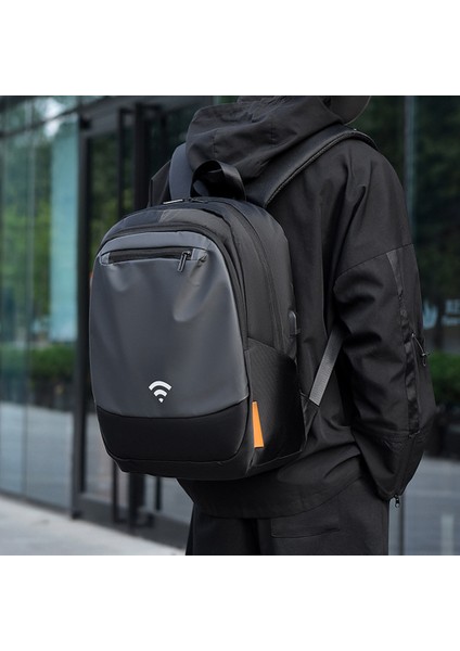 YS3699 Su Geçirmez 15,6 Inç Dizüstü Bilgisayar Sırt Çantası Büyük Kapasiteli Erkek Seyahat Omuz Çantası - Gri (Yurt Dışından) modelleri