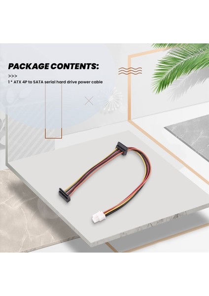 Atx Anakart 4 Pin'den 2 Portlu Seri Ata Sata Sabit Disk Adaptörü (Yurt Dışından) fırsatları
