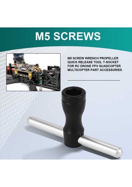Rc Drone Için M5 Vida Anahtarı Pervane Hızlı Çıkarma Aleti T-Soketi (Yurt Dışından) indirimleri