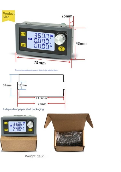 5A 80W Buck Boost Dönüştürücü cc Cv 0,5-30V 5V 6V 12V 24V Güç Modülü (Yurt Dışından)