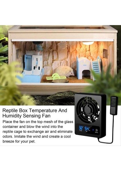 LED Ekranlı Sürüngen Akvaryumu Için Akıllı Soğutma Fanı (Santigrat Derece) (Yurt Dışından) indirimleri