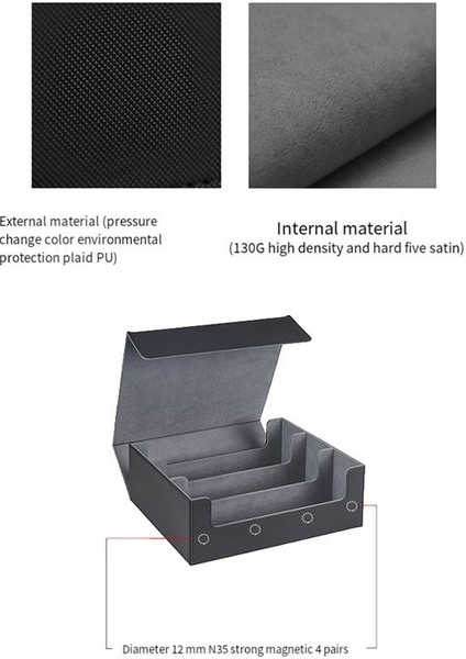 1800+ Kartlık Kart Destesi Kutusu, Manyetik Kart Saklama Kutusu, Gri (Yurt Dışından) fiyatları